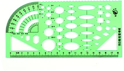 uxcell Stationery Drafting Multi Purpose Mapping Formwork Template Ruler