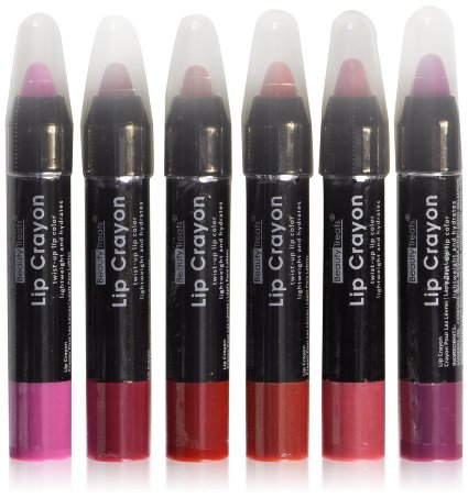 6 Creamy Lip Crayon Twist Up Auto Jumbo Lip Pencils In 6 Different Colors New