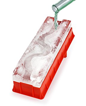 Barbuzzo Ice Luge (Single Track) - Just Add Water, Pop in the Freezer, and Within 24 Hours You Your Own Frozen Luge - Chill Your Favorite Spirits down the Luge - Perfect for Home Entertaining