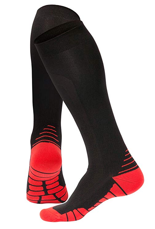 Graduated Compression Socks for Women and Men - Medical Grade 20-30 mmHg - Recommended for Running, Jogging, Sports, Flight Travel, Maternity, Joint Pain Relief, Arthritis and Injury Recovery