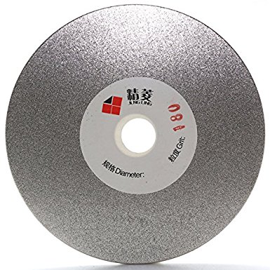 JOINER Diamond Coated Flat Lap Disk Grinding Polishing Wheel 4" inch 100mm Arbor 5/8" Grit 180 Medium