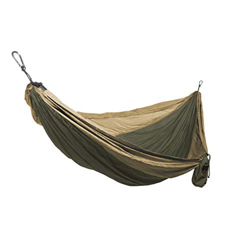 Grand Trunk Single Parachute Nylon Hammock with Carabiners and Hanging Kit