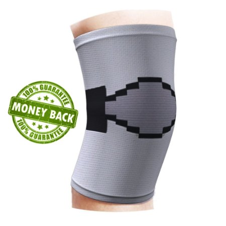 Knee Brace By Wuju Fitness - For Arthritis Meniscus ACL and Tendonitis Support - Knee Relief - Arthritis Pain Relief - Get Pain Relief Now - Great Knee Brace for Basketball - Effective Compression - Very Effective Knee Sleeves M