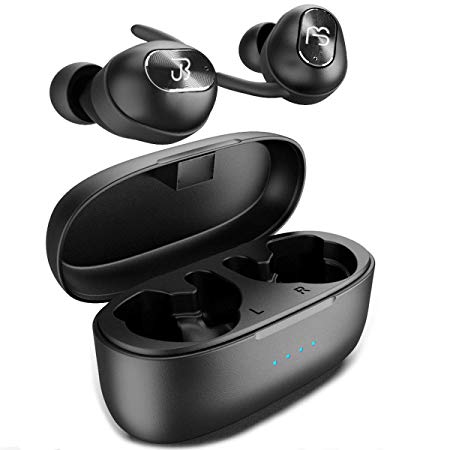 Wireless Earbuds,Bluetooth Headphones 5.0 Deep Bass HiFi Stereo Sound Earphones 16H Playtime with Charging Case and Built in Mic for Sports Running (Black)