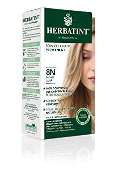 Herbatint Permanent Herbal Hair Color Gel, 8N Light Blonde, 4.56 Ounce