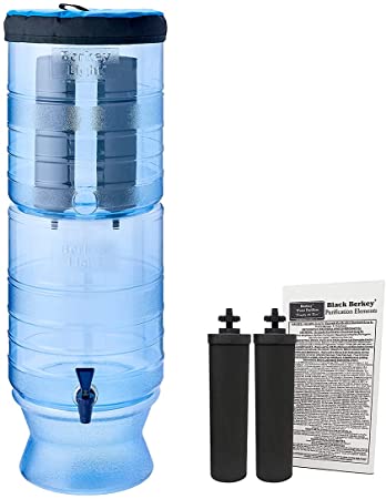 Berkey Light Water Filtration System with Two Black Filter Elements