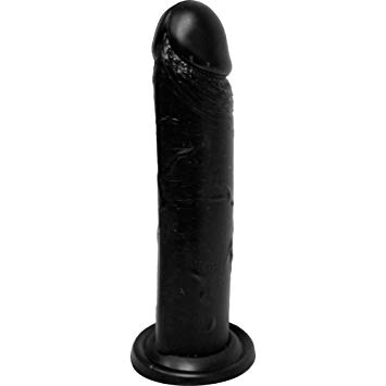 DICK'S 8" BLACK DILDO WITH SUCTION CUP