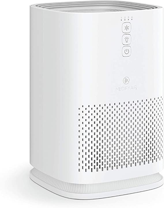 Medify Air MA-14-W Air Purifier with H13 HEPA filter - a higher grade of HEPA for 200 Sq. Ft. (99.9%) Allergies, dust, Pollen, Perfect for Office, bedrooms, dorms and Nurseries - White