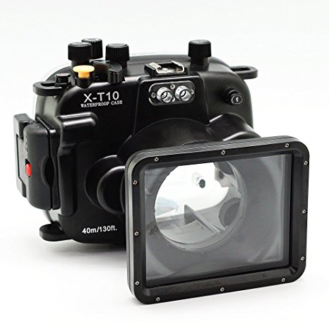 CamDive 40m/130ft Waterproof Underwater Camera Housing for Fujifilm X-T10 & X-T20 (16-50mm )