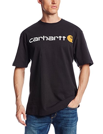 Carhartt Men's Signature Logo Short-Sleeve Midweight Jersey T-Shirt K195