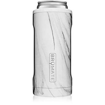 BrüMate Hopsulator Slim Double-walled Stainless Steel Insulated Can Cooler for 12 Oz Slim Cans (Carrara)