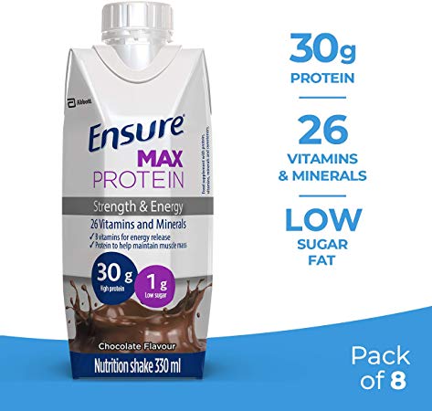 Ensure Max Protein Milk Chocolate Flavour Nutritional Shake, pack of 8