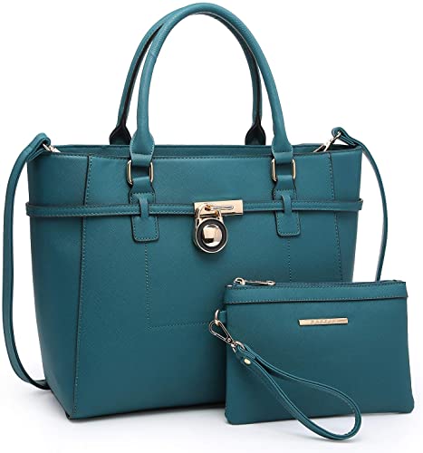 Women's Handbag Top Belted Padlock Shoulder Bag Tote Satchel Purse for Work