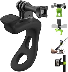 TELESIN Camera Flexible Mount 360 Strap Mount Wrap Band for GoPro Insta360 DJI Action Osmo Pocket Bike Motorcycle Handlebar Roll Bar Tube Clip Holder Attach Accessories