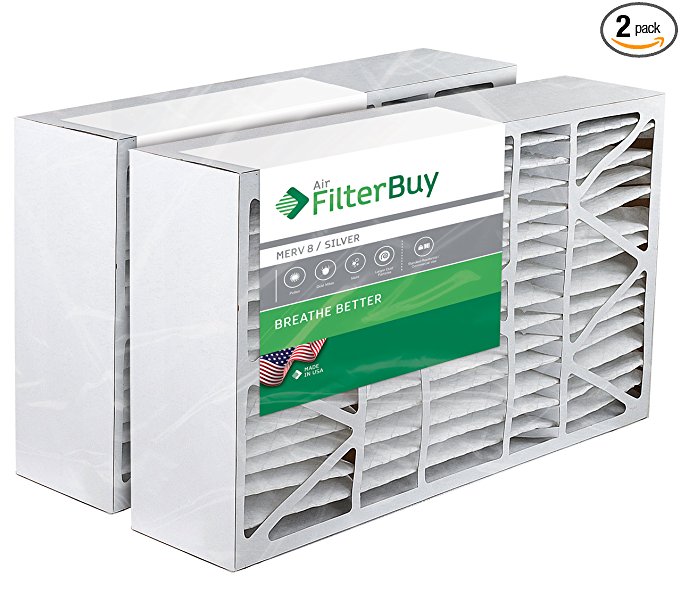 2 FilterBuy 16x28x6 Aprilaire Space-guard 2400 Aftermarket Pleated AC Furnace Air Filters. AFB Silver MERV 8.