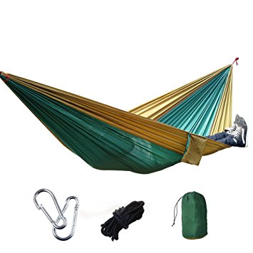 Double Camping Hammock Nylon Portable Lightweight Hammock,The best Camping Gear 118¡±L78¡±W
