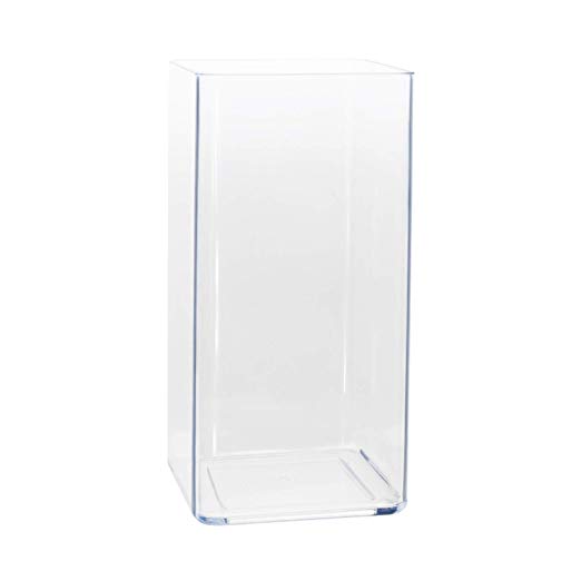 Royal Imports Flower Vase Acrylic Square - Decorative Centerpiece for Home or Wedding - Non Breakable Plastic, 5" X10 Tall Cube - Clear