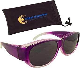 Womens Ombre Fit Over Sunglasses Wear Over Prescription Glasses Polarized Lenses