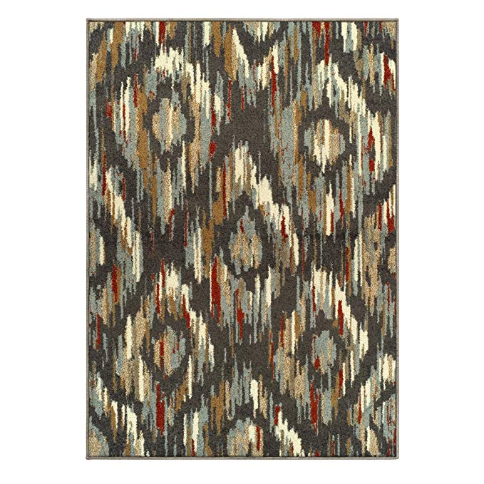 Superior Geometric Solitaire Area Rug, 5' x 8', Multicolor