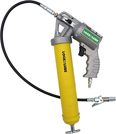 LockNLube 2-in-1 Pneumatic Grease Gun with Single Shot & Continuous Modes