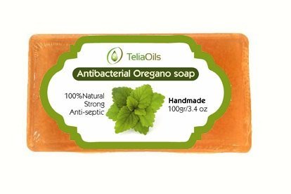 Powerful Natural Cleaning Face & Body Bar Soap With Oregano Oil for Deep Skin Cleansing, infections, Athletes foot, rashes 3.4 oz / 100gr