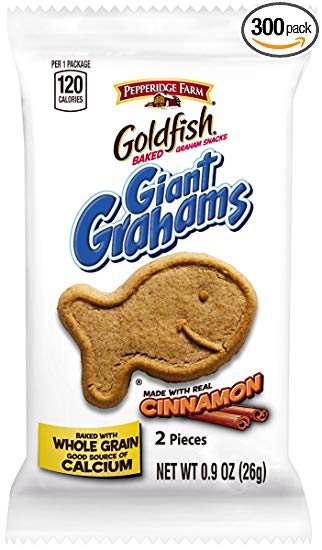 Pepperidge Farm Goldfish Giant Graham Crackers Cinnamon, 300-Count Pouches