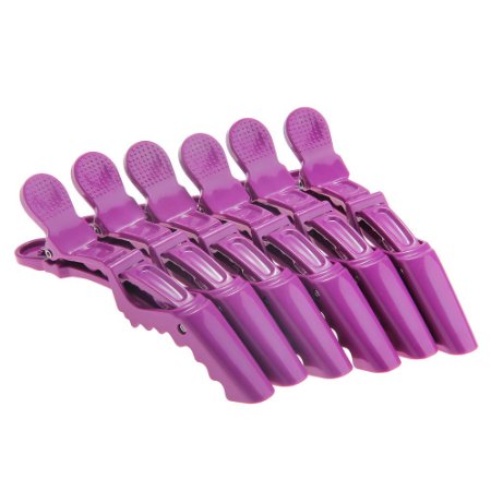 Pack of 6 Salon Sectioning Clip Clamp Hairdressing Styling Hair Tool Crocodile