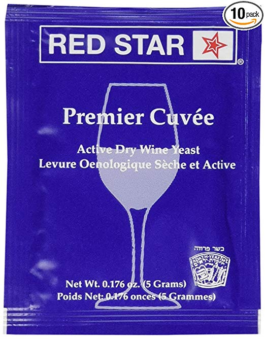 Red Star Premier Cuvee Wine Yeast, 5g - 10-Pack