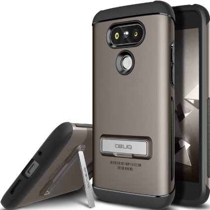 LG G5 Case OBLIQ Skyline AdvanceGun Metal with Metal Kickstand Thin Dual Layered Metallic Heavy Duty Hard Protection Hybrid High Quality Case for LG G5 2016