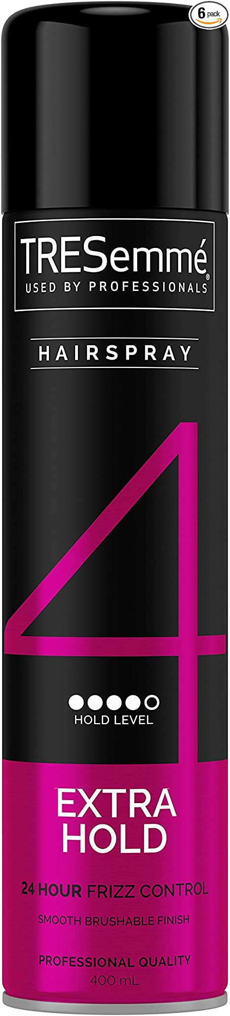 TRESemme Extra Hold 24-hour frizz control Hairspray for a smooth finish (6x400 ml)