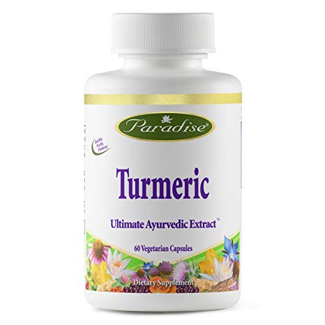 Paradise Herbs Vegetarian Capsules, Turmeric, 60 Count