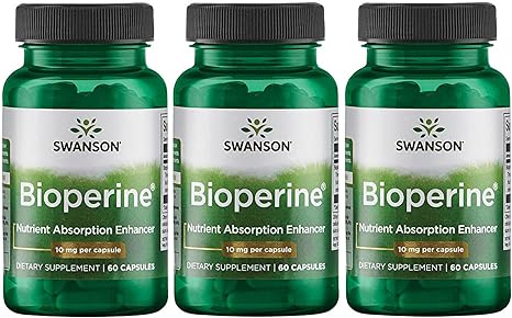 Swanson Bioperine 10 mg 60 Caps 3 Pack