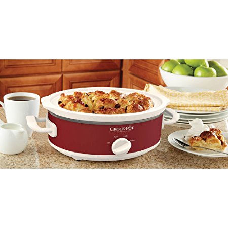 Crock-Pot Casserole Crock Mini Oval Slow Cooker, 2.5-Quart, Red