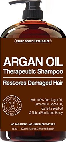 Pure Body Naturals Moroccan Argan Oil Shampoo, 16 Ounce