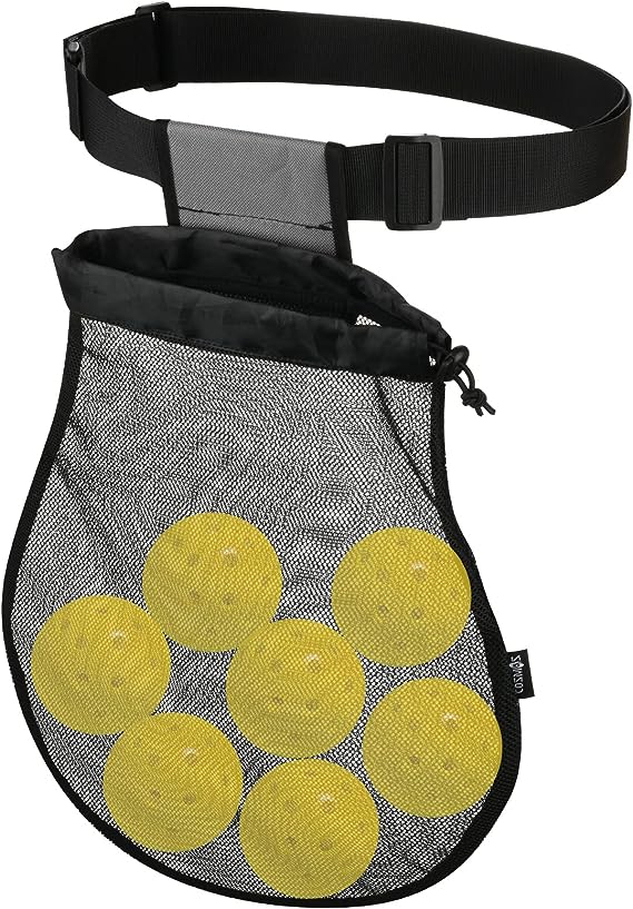 Cosmos Pickle Ball Waist Bag Holder Pickleball Waist Pouch Bag Ball Pouch for Holding Pickle Ball Game Universal Training Equipment Bag