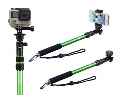 Selfie Stick - Pole - Monopod Selfie Stick - Best Selfie Stick - Selfie Stick for iPhone 6 - Use as a Selfie Stick for GoPro - Rugged/Waterproof with NO Bluetooth - The Alaska Life©