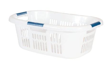 Rubbermaid Hip Hugger Laundry Basket, Standard, White