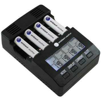 Ambient Weather BC-2000 Intelligent Battery Charger for AAAAA Rechargeable Batteries