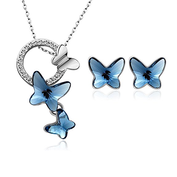 T400 Jewelers "Dream Chasers" Butterfly Jewelry Sets Made with Swarovski Crystals Love Gift