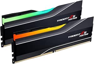 G.SKILL Trident Z5 Neo RGB Series (AMD Expo) DDR5 RAM 32GB (2x16GB) 6400MT/s CL30-39-39-102 1.40V Desktop Computer Memory UDIMM - Matte Black (F5-6400J3039G16GX2-TZ5NR)