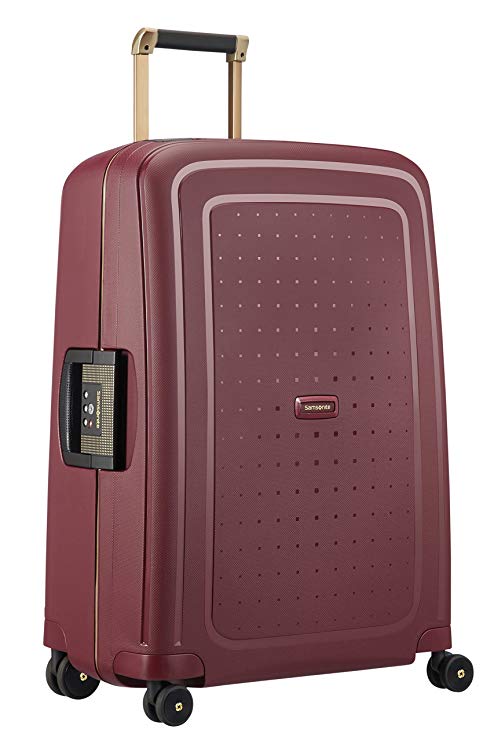 SAMSONITE S'Cure DLX Spinner 69, 4.1 KG Hand Luggage, 69 cm, 79 liters, Red (Burgundy/Gold Deluscious)