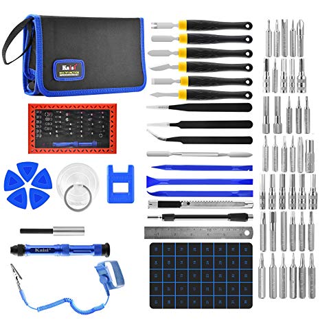 Kaisi Repair Tools Kit 67 in 1 Precision Screwdriver Set with Magnetic Driver Kit, Professional Electronics Repair Kit with Portable Bag Compatible For Cell Phone, iPhone, iPad, Watch, Tablets, PC Etc