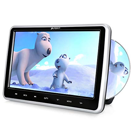 PUMPKIN 10.1 Inch Car Headrest DVD Player for Kids Support AUX Region Free Sync Screen USB/SD AV IN/OUT Direct Play in Multi Formats