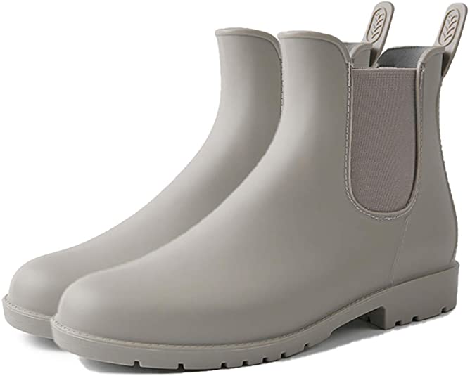 D.O.T Women's Rain Shoes Waterproof Anti-Slip Garden Chelsea Booties