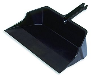 Rubbermaid Commercial FG9B6000BLA Jumbo Dust Pan, 18-inch Head Width, Black