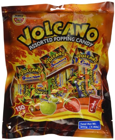 Family Volcano Assorted Popping Candy ColaStrawberryGreen Apple 79 Ounce
