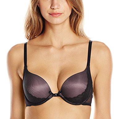 Vassarette Women's Lace Overlay Push Up Bra 75375