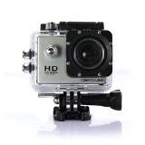 DBPOWER Waterproof Action Camera 12MP 1080P HD with 2 Batteries and Free Accessories Kit Silver