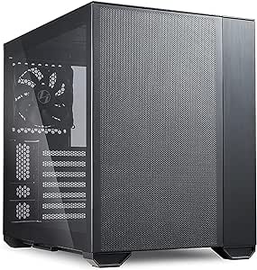 Lian Li O11 Air Small Case - Mini ITX - Mesh & Aluminum Panel - include 2 x 140MM PWM fans & 120mm PWM fan - up to 200mm long full ATX PSUs (O11AMX BLACK)