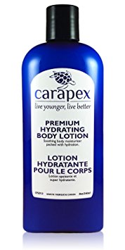 Body Lotion for Extra Dry Skin, Natural Unscented for Sensitive Skin, Carapex Premium Hydrating Body Lotion, Moisturizing Mature Skin, Oily Skin, Combination Skin, with Shea Butter, Amino Acids, Unscented, Hypoallergenic, Paraben Free, 8 oz 240ml